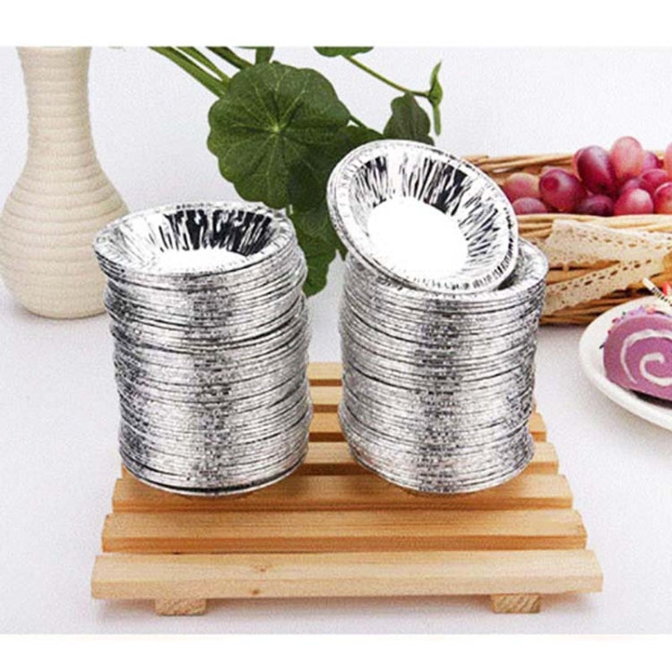 100 Stück/Packung Aluminiumfolie Eierkuchenbecher Cupcake-Halter, Größe: 7,5 x 4 x 2 cm