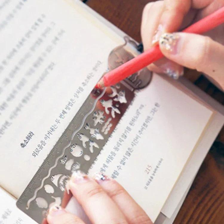 5 Stück zarte hohle Muster Lesezeichen ultradünne Metall Lesezeichen Band Lineal Mode Lesezeichen für Schulbürobedarf, zufällige Musterlieferung, Lesezeichen 6