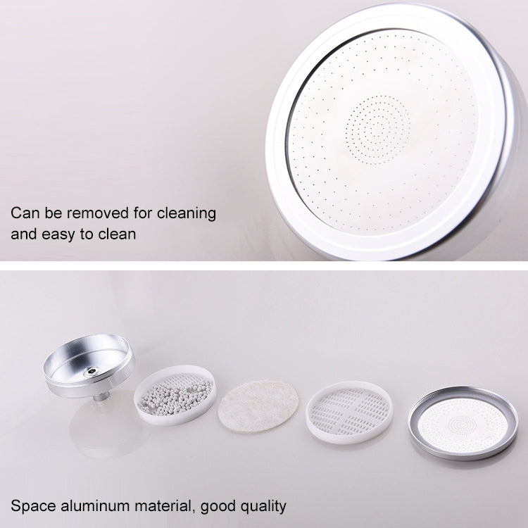 Abnehmbarer und abwaschbarer runder, druckbeaufschlagter Space-Aluminium-Top-Spray-Duschkopf, Größe: 82 mm, Muster A