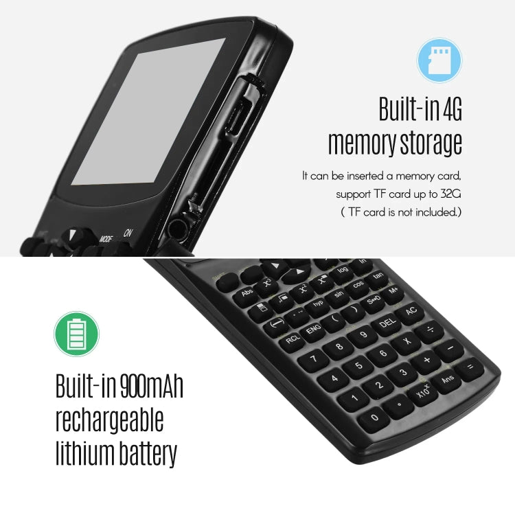 2,4 Zoll Display Bildschirm Blickschutz E-Book Taschenrechner, Unterstützt Tonaufnahme / Radio / Musik- & Video-Wiedergabe, Blickschutz Wissenschaftlicher Taschenrechner
