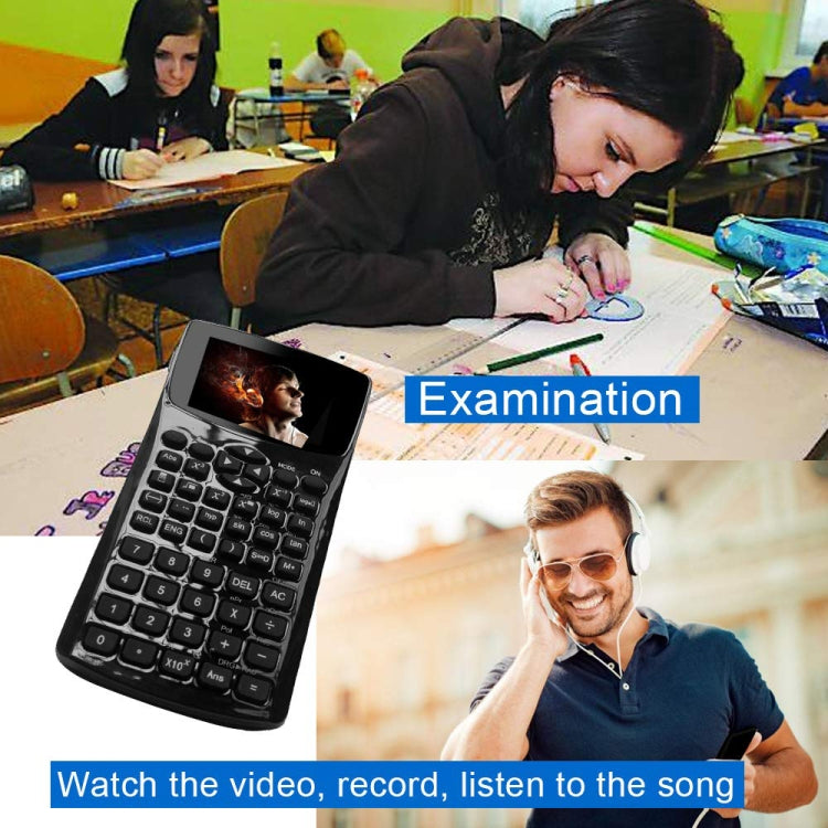 2,4 Zoll Display Bildschirm Blickschutz E-Book Taschenrechner, Unterstützt Tonaufnahme / Radio / Musik- & Video-Wiedergabe, Blickschutz Wissenschaftlicher Taschenrechner