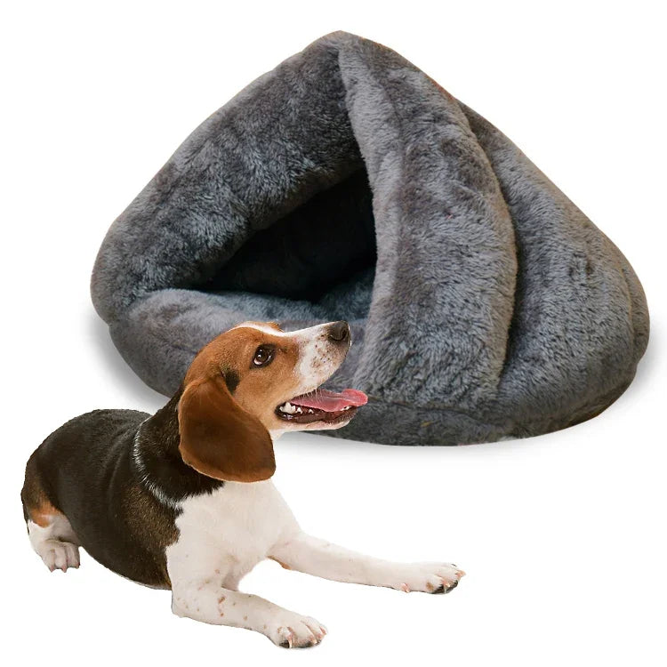 三角形猫用ケンネル暖かく厚手のモンゴル式ゲルペット犬猫用ハウス サイズ: L、45×45×33cm、サイズ: L