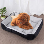 Große, weiche und warme Hunde- und Katzenmatte mit Knochenmuster, Größe: XL, 90 × 70 × 15 cm