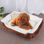 Große, weiche und warme Hunde- und Katzenmatte mit Knochenmuster, Größe: M, 70 × 50 × 15 cm