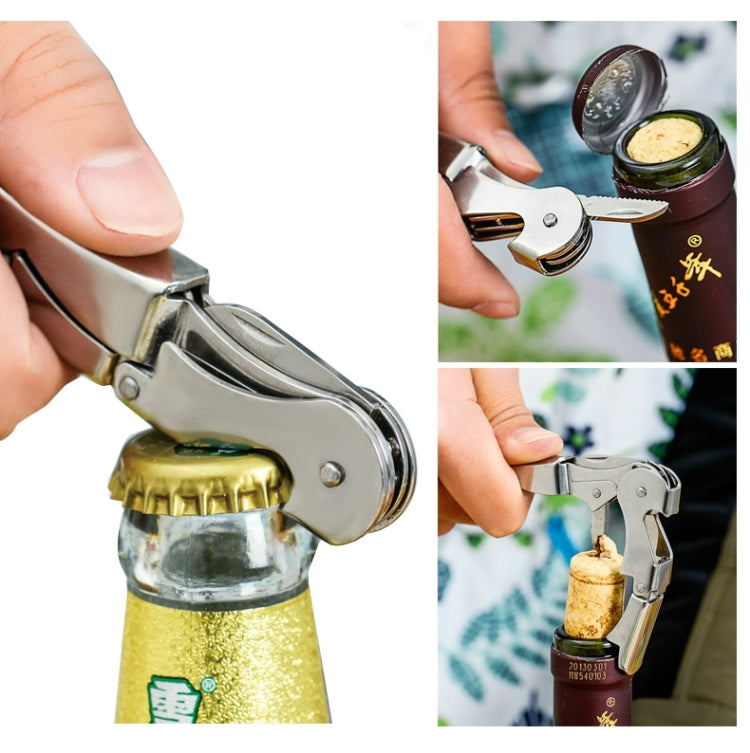 10 Stück multifunktionaler Seepferdchen-Muster Weinflaschenöffner aus Edelstahl, Dosenöffner Flaschenöffner, zufällige Farblieferung, Seepferdchen-Stil