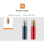 Tragbarer, nachfüllbarer Mini-Parfümzerstäuber aus Glas mit Metallgehäuse, 5 ml