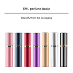 Tragbarer, nachfüllbarer Mini-Parfümzerstäuber aus Glas mit Metallgehäuse, 5 ml