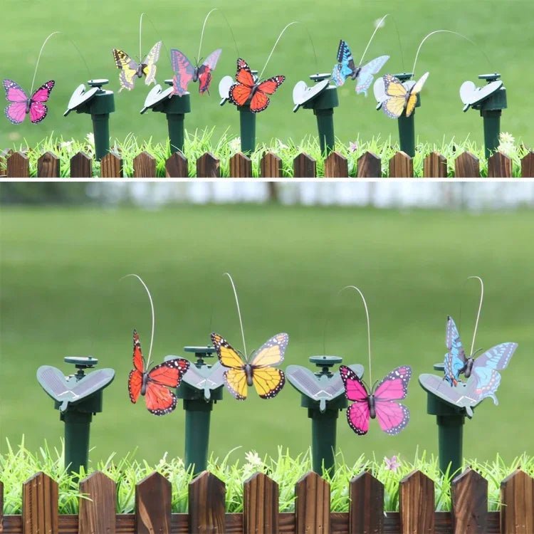 Solarbetriebener elektrisch drehender Schmetterling, Kolibri, dekorativer Fliegen-Simulationsschmetterling, Haustier, lustiges Spielzeug, Garten-Pastoraldekoration, Spielzeug, Schmetterling 2