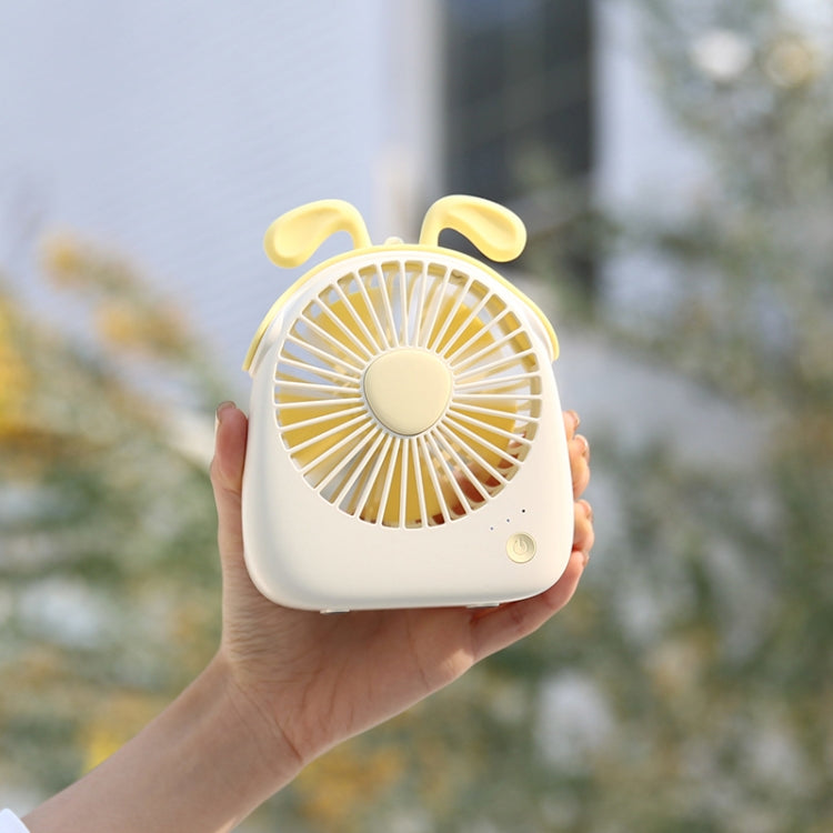 WT-F14 1200 mAh Kaninchenförmiger Mini Tragbarer Ventilator mit 3 Geschwindigkeitsstufen