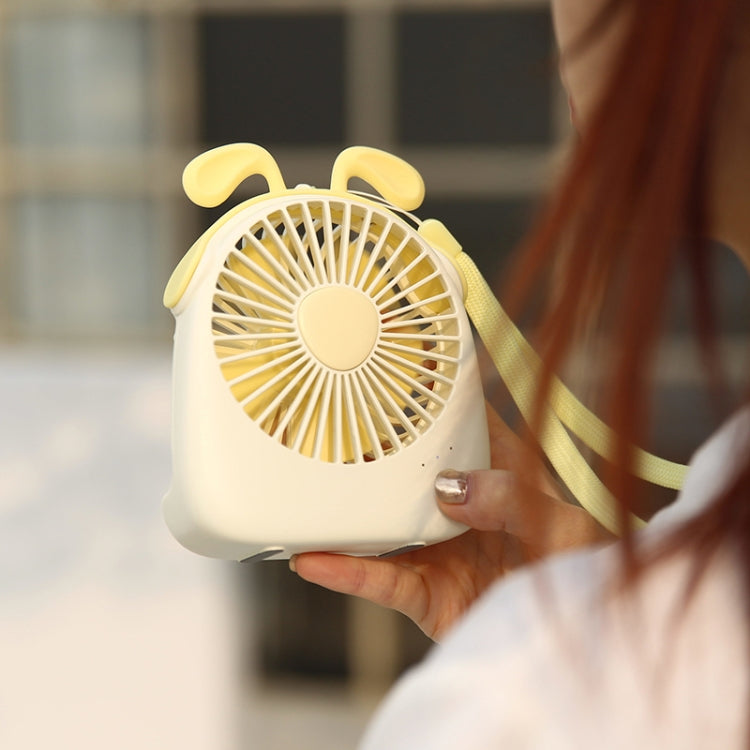 WT-F14 1200 mAh Kaninchenförmiger Mini Tragbarer Ventilator mit 3 Geschwindigkeitsstufen