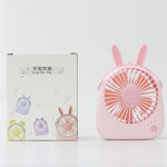 WT-F14 1200 mAh Kaninchenförmiger Mini Tragbarer Ventilator mit 3 Geschwindigkeitsstufen