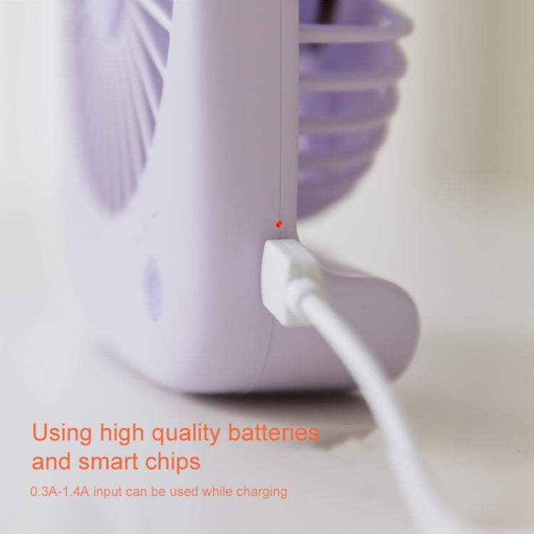 WT-F14 1200 mAh Kaninchenförmiger Mini Tragbarer Ventilator mit 3 Geschwindigkeitsstufen
