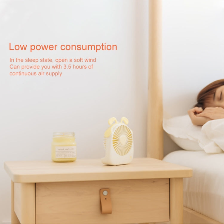 WT-F14 1200 mAh Kaninchenförmiger Mini Tragbarer Ventilator mit 3 Geschwindigkeitsstufen