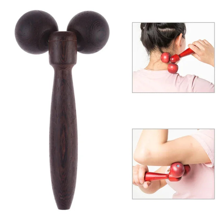 Massagerolle aus Wenge-Massivholz