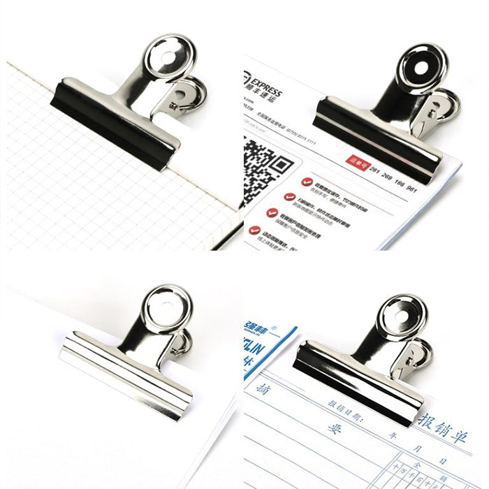 10 Stück 63mm Silber Metall Edelstahl Runder Clip Notizen Brief Papier Clip Büro Klammer, 10 STK / 63mm
