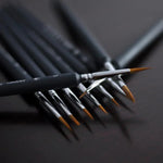 9 in 1 Künstlerbedarf Wieselhaar Pinsel Aquarellhaken Linienpinsel Konturpinsel Ölmalstift, Ölmalstift
