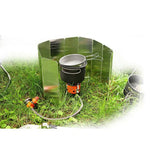 10 STK. Camping Outdoor Picknick tragbarer Herd Faltschirm Aluminium Windschutz