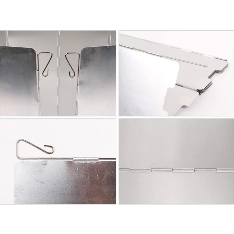 10 STK. Camping Outdoor Picknick tragbarer Herd Faltschirm Aluminium Windschutz
