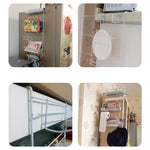 Mehrlagiges Kühlschrank-Aufbewahrungsregal, Seitenablage, Seitenwandhalter, multifunktionaler Küchenorganisator für den Haushalt, Größe: 25 x 9,5 x 62 cm, 25 x 9,5 x 62 cm