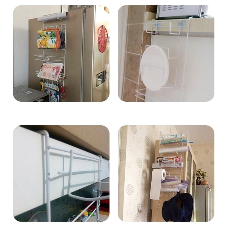 Mehrlagiges Kühlschrank-Aufbewahrungsregal, Seitenablage, Seitenwandhalter, multifunktionaler Küchenorganisator für den Haushalt, Größe: 25 x 9,5 x 62 cm, 25 x 9,5 x 62 cm