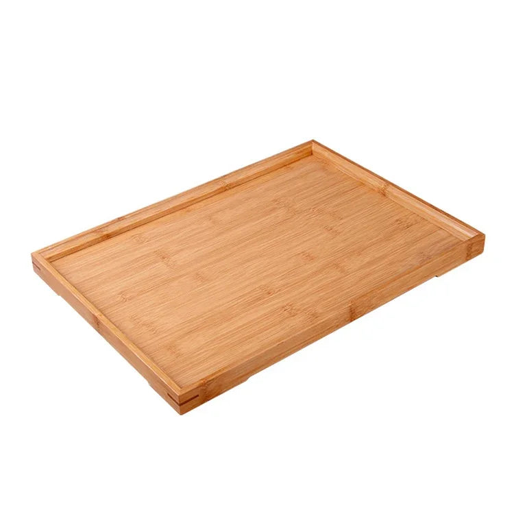 Bambus-Teetablett mit rechtwinkligem Winkel, Größe: 44 x 32 cm