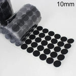 1000 Stück 10mm runde Nylon-Klettverschluss-Punkte, 10mm (Schwarz), 10mm (Weiß)