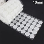 1000 Stück 10mm runde Nylon-Klettverschluss-Punkte, 10mm (Schwarz), 10mm (Weiß)