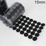 1000 Stück 16 mm runde Nylon-Klettverschlüsse, 15 mm (Schwarz), 15 mm (Weiß)