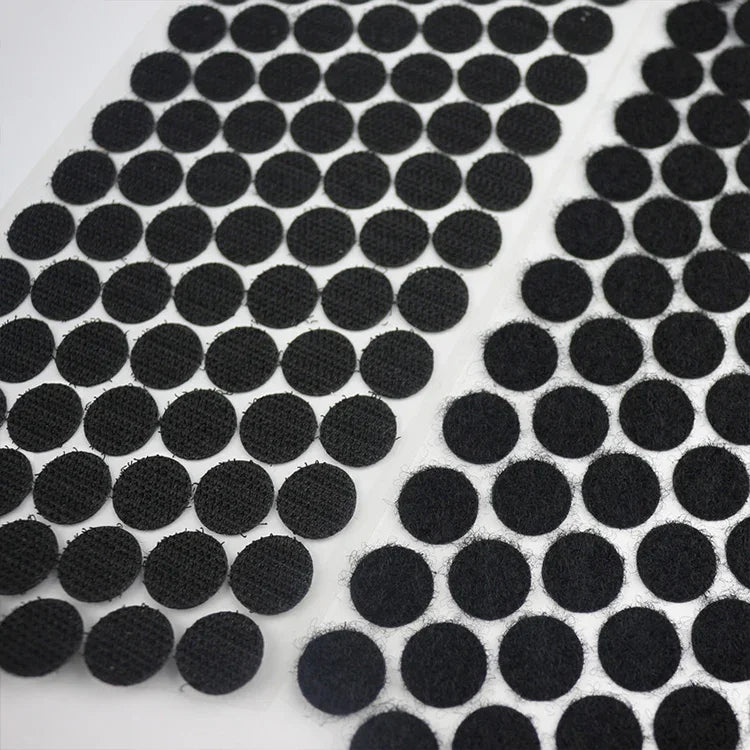 1000 Stück 16 mm runde Nylon-Klettverschlüsse, 15 mm (Schwarz), 15 mm (Weiß)