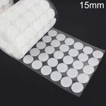 1000 Stück 16 mm runde Nylon-Klettverschlüsse, 15 mm (Schwarz), 15 mm (Weiß)