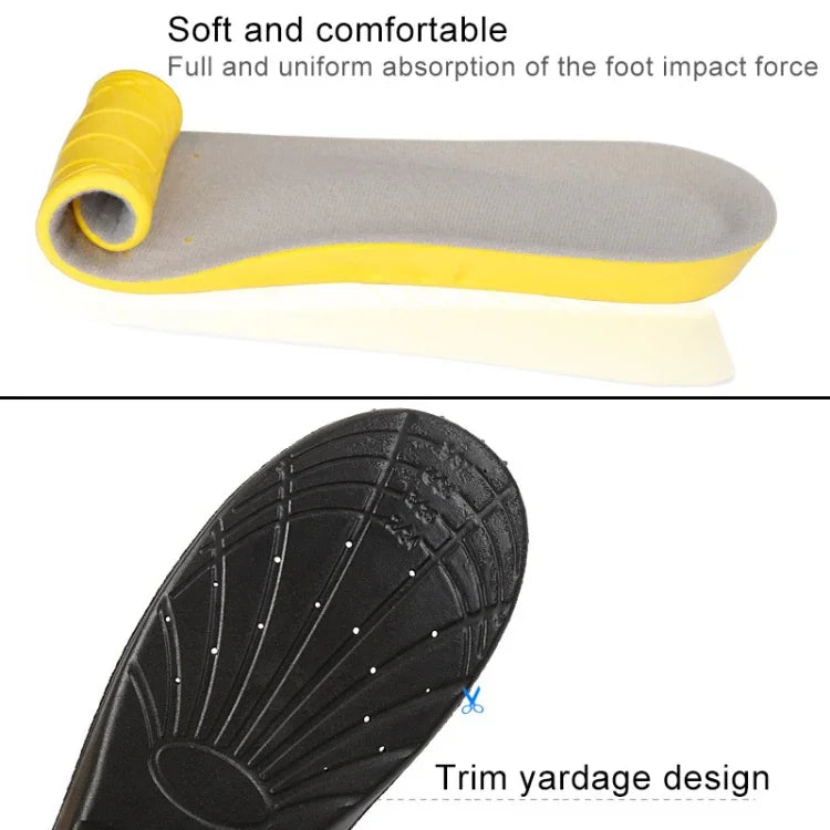 1 Paar PU atmungsaktive, weiche, stoßdämpfende Sporteinlegesohle, schweißabsorbierendes Fußpolster, elastischer Schuheinsatz, Größe: M (6-9 Yards), Größe: M (6-9 Yards)