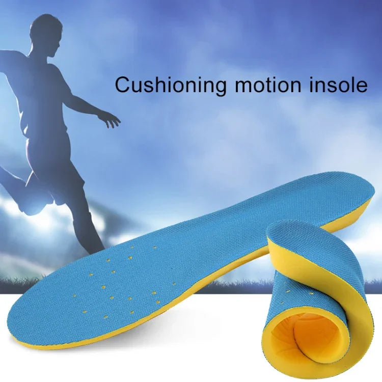 1 Paar PU atmungsaktive, weiche, stoßdämpfende Sporteinlegesohle, schweißabsorbierendes Fußpolster, elastischer Schuheinsatz, Größe: M (6-9 Yards), Größe: M (6-9 Yards)