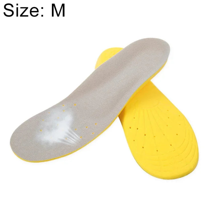 1 Paar PU atmungsaktive, weiche, stoßdämpfende Sporteinlegesohle, schweißabsorbierendes Fußpolster, elastischer Schuheinsatz, Größe: M (6-9 Yards), Größe: M (6-9 Yards)