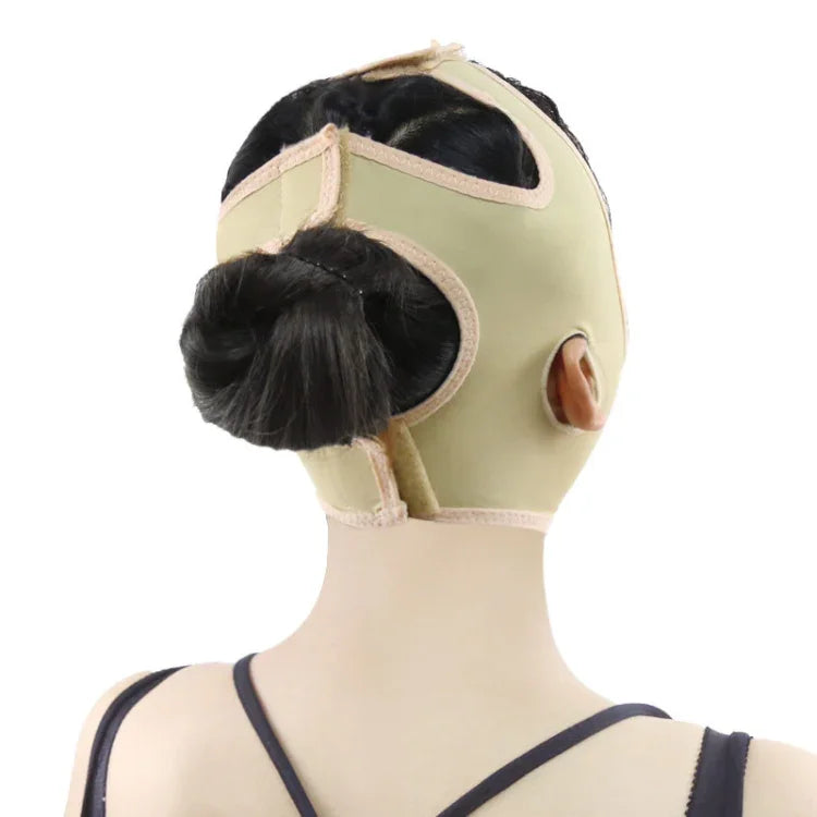 Lycra-Gesichtsmaske in Hautfarbe, atmungsaktiv, hautpflegend und straffend, reduziert Doppelkinn, Größe: M