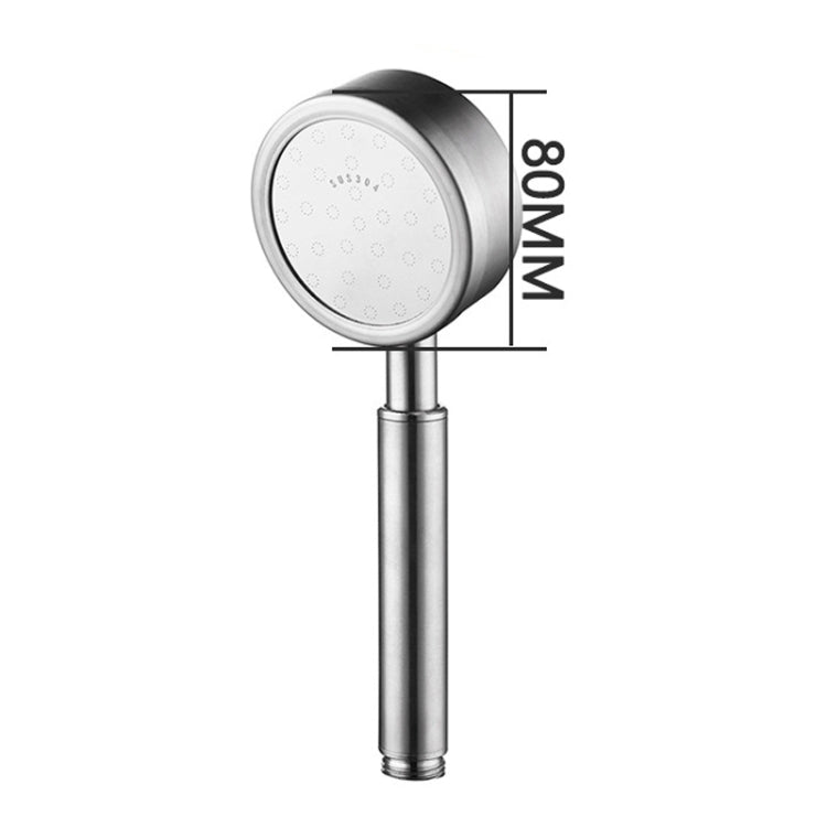 Abnehmbarer und waschbarer runder Handbrausekopf aus Edelstahl 304 mit Druckfunktion, Größe: 80mm, Muster F