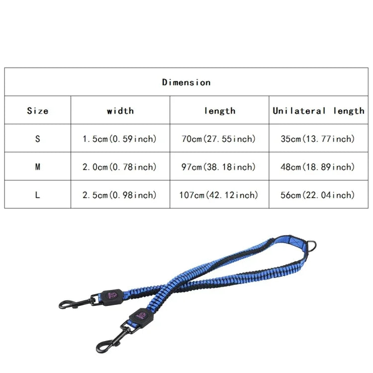 Teleskop-Doppelzugseil für Haustiere, reflektierendes Nylon-Geflecht, klein, Länge: 70 cm, Farbe zufällig, Doppelzug 70 cm