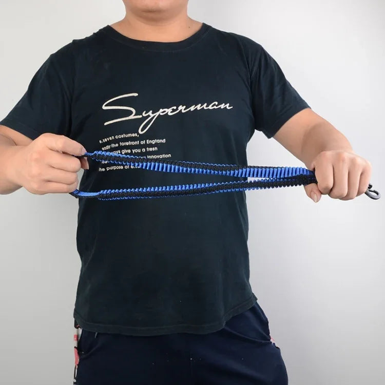 Teleskop-Doppelzugseil für Haustiere, reflektierendes Nylon-Geflecht, klein, Länge: 70 cm, Farbe zufällig, Doppelzug 70 cm
