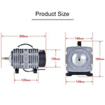 ACO-012A 390W 158L/Min Elektromagnetische Luftpumpe Kompressor für Meeresfrüchte-Aquarien, zur Erhöhung des Sauerstoffgehalts, mit Luftstromteiler, US-Stecker, ACO-012A
