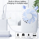 Tragbarer Mini USB Lade-Taschenventilator mit 3 Geschwindigkeitsstufen