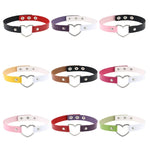 Japanische Harajuku-Halskette aus PU-Leder in Herzform, Punk-Stil, modische Choker-Halskette für Damen, zufällige Farbauswahl, TXXQ