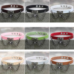 Europäisches und amerikanisches Harajuku-Punk-Herzhalsband mit Schloss, Lederhalsband, Farbauswahl zufällig, TXXQ05