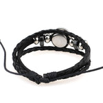 Europäisches und amerikanisches handgestricktes Perlen-Retro-DIY-Armband Sternzeichen Leder Punk Mode Armband, Wassermann, Schütze, Fische, Krebs, Widder, Skorpion, Steinbock, Jungfrau, Löwe, Waage, Zwillinge, Stier