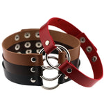 3er-Set japanische Harajuku-Mode-Armbänder aus Leder mit Druckknopfverschluss im Punk-Stil für Nachtclubs, zufällige Farbauswahl, YXQ