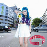 3er-Set japanische Harajuku-Mode-Armbänder aus Leder mit Druckknopfverschluss im Punk-Stil für Nachtclubs, zufällige Farbauswahl, YXQ