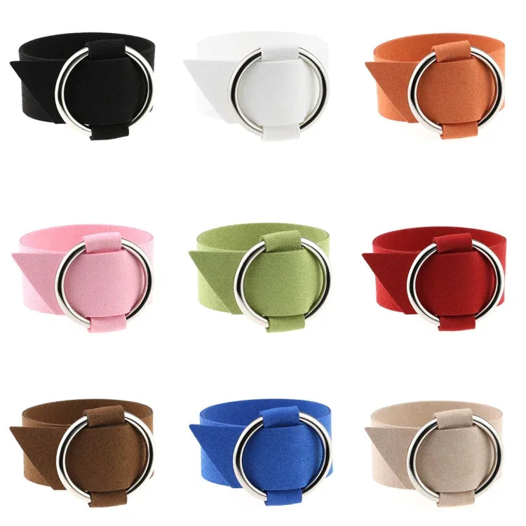 2 Stück schlichte runde Samtarmbänder im europäischen und amerikanischen Stil, modisches Metallarmband, Farbauswahl zufällig