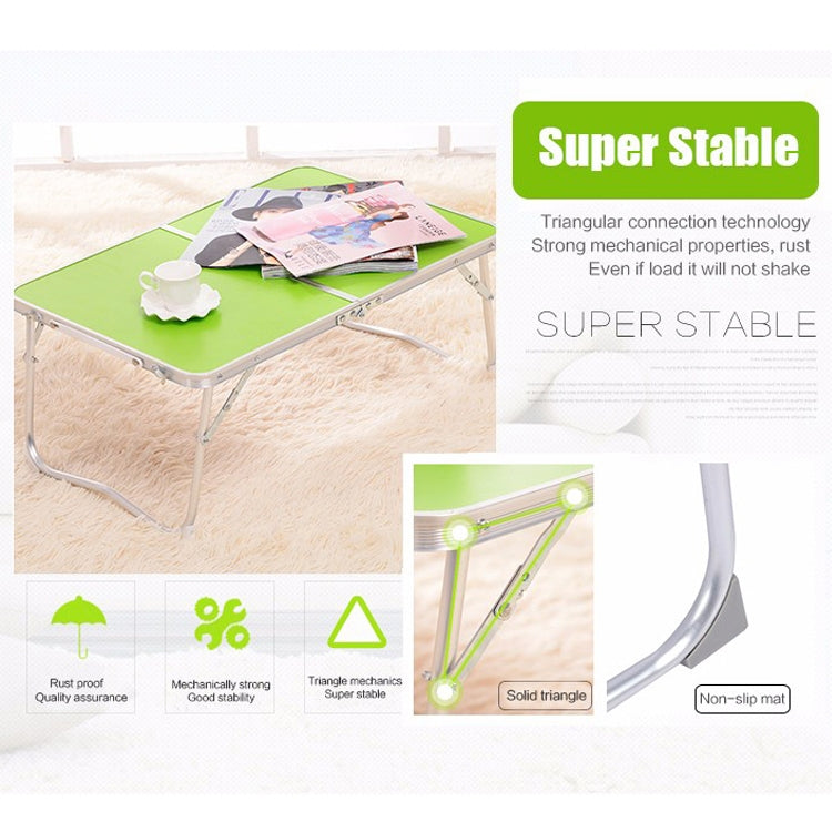 Plastikmatte verstellbarer tragbarer Laptop-Tisch Klappständer Computer-Lesetisch Betttablett, Plastikmatte, Plastikmatte (Holz), Plastikmatte (Saphirblau)
