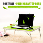 Plastikmatte verstellbarer tragbarer Laptop-Tisch Klappständer Computer-Lesetisch Betttablett, Plastikmatte, Plastikmatte (Holz), Plastikmatte (Saphirblau)