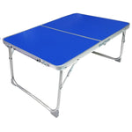 Plastikmatte verstellbarer tragbarer Laptop-Tisch Klappständer Computer-Lesetisch Betttablett, Plastikmatte, Plastikmatte (Holz), Plastikmatte (Saphirblau)