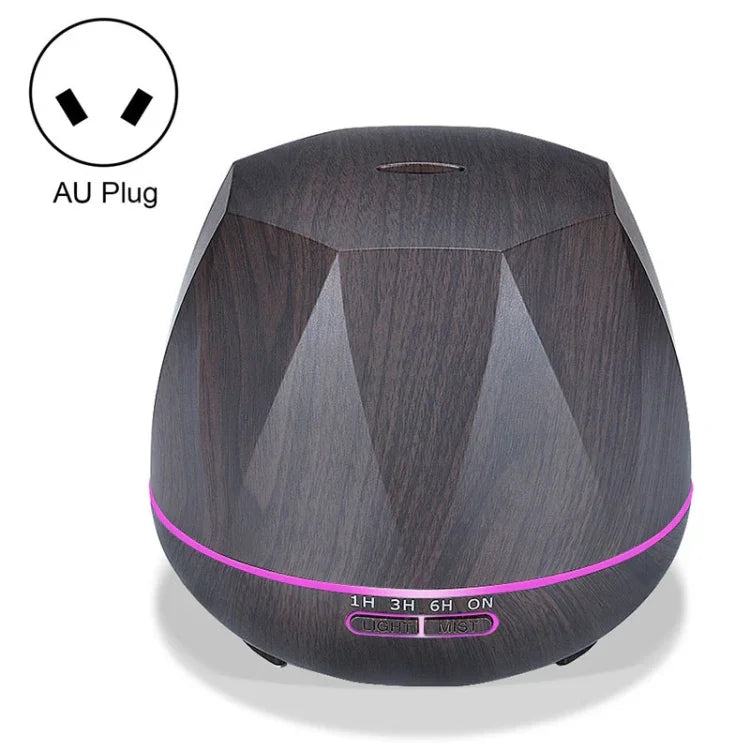 Pfirsichform Holzmaserung Fernbedienung Ultraschall Luftbefeuchter Aromatherapie-Gerät Automatischer Alkoholsprüher mit LED-Lichtern, Kapazität: 400 ml, AU-Stecker (helles Holz), Diamant dunkles Holz, Diamant helles Holz, Pfirsichform dunkles Holz...