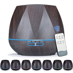Pfirsichform Holzmaserung Fernbedienung Ultraschall Luftbefeuchter Aromatherapie-Gerät Automatischer Alkoholsprüher mit LED-Lichtern, Kapazität: 400 ml, AU-Stecker (helles Holz), Diamant dunkles Holz, Diamant helles Holz, Pfirsichform dunkles Holz...